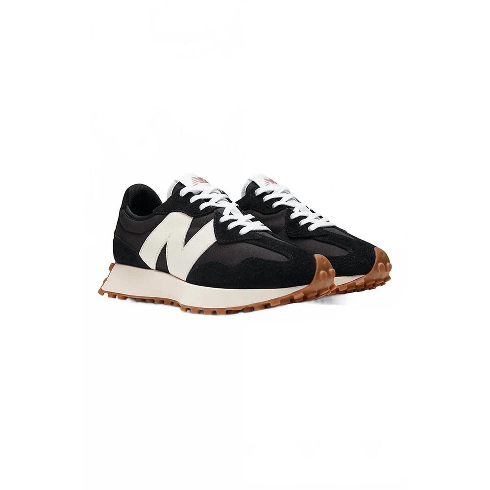 NEW NEW BALANCE women's 327 sneaker in black & white - Picture 3 of 4